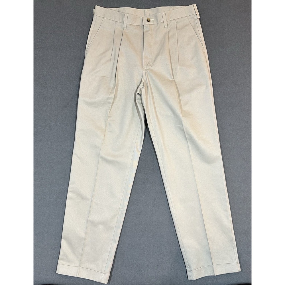 NEW Timber Creek by Wrangler Khakis Chino Pants Mens Pleated Size 34x32 NWT